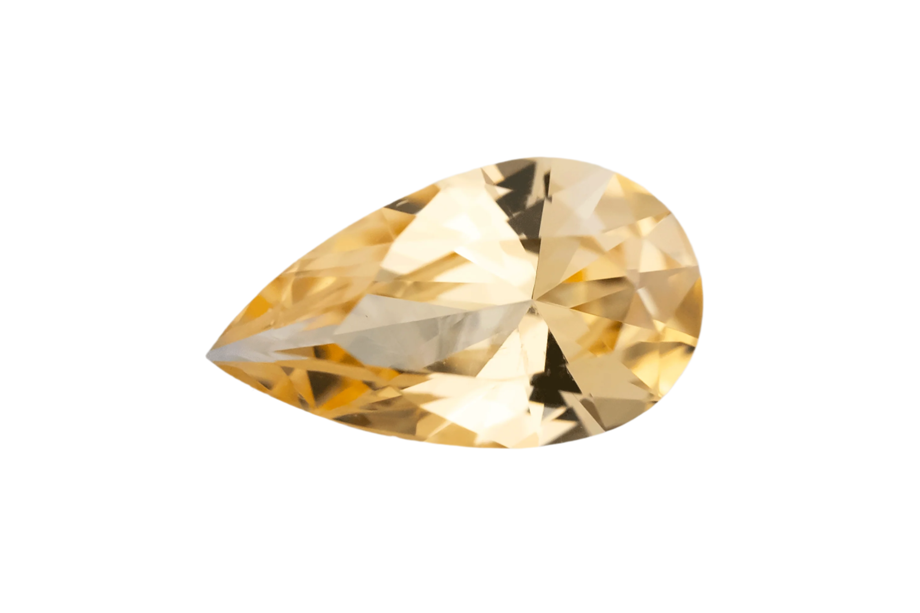 0.72 CT Pear Cut Golden Yellow Sapphire - Lavender Creek Gems 