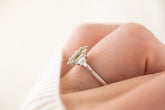 The Maeve Ring | 0.79 CT Marquise Pastel Lime Green Sapphire - Lavender Creek Gems 