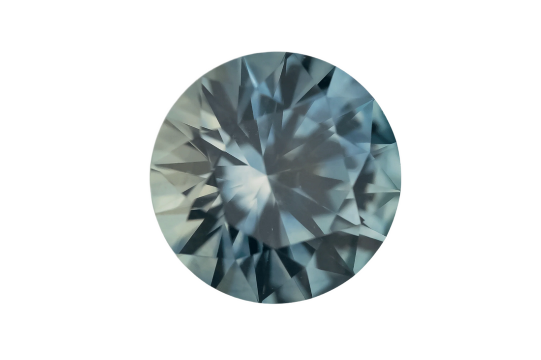1.2 CT Round Cut Teal Blue Montana Sapphire - Lavender Creek Gems