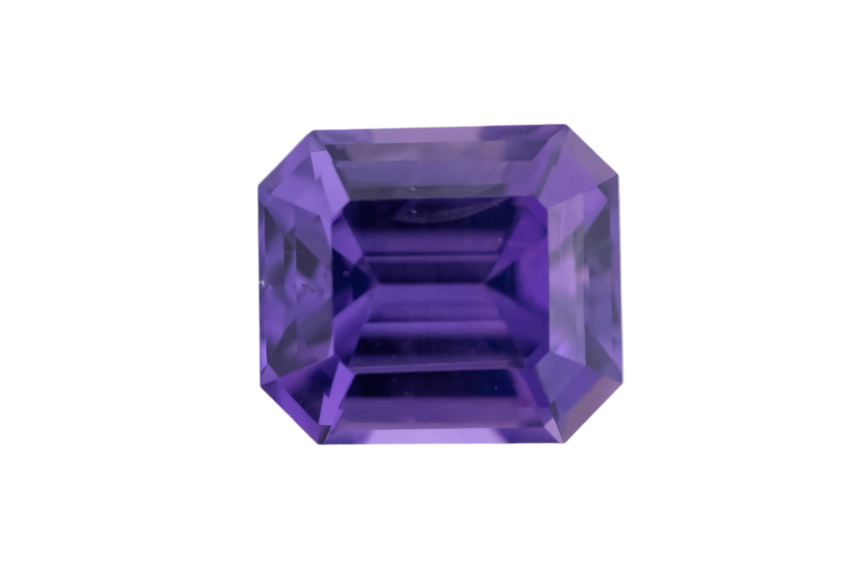 1.57 CT Emerald Cut Deep Purple Sapphire - Lavender Creek Gems 