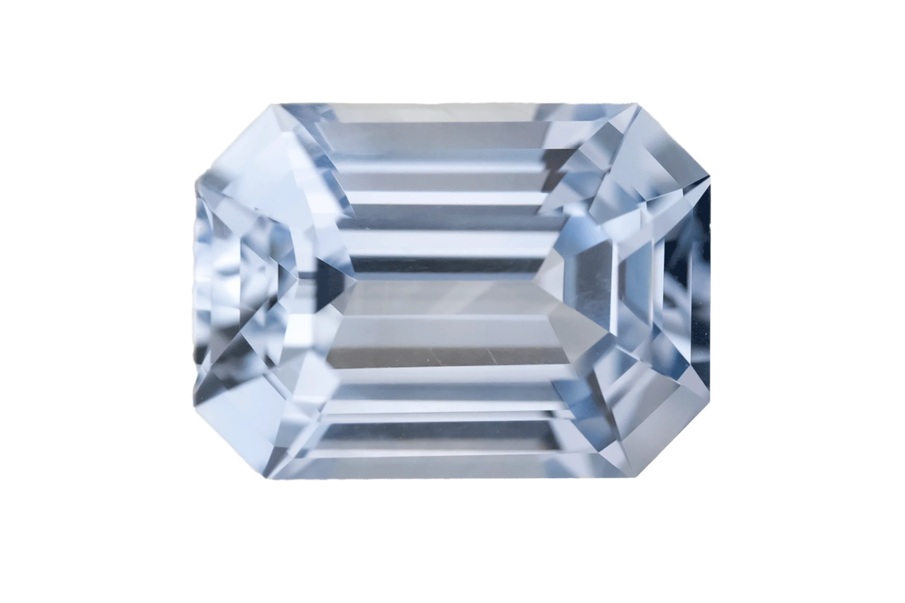 2.31 CT Emerald Cut Light Blue Sapphire - Lavender Creek Gems 