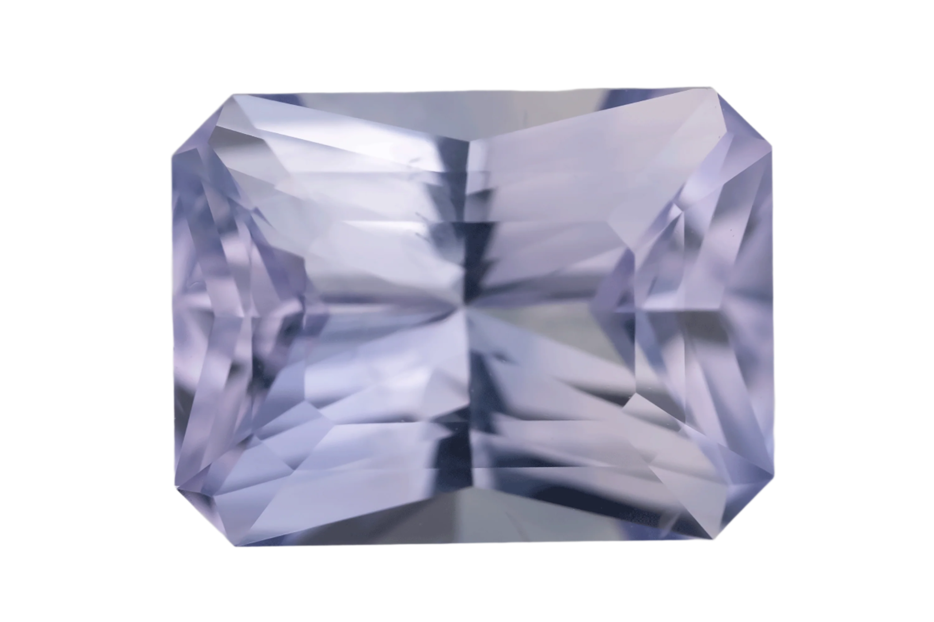 3.14 CT Radiant Cut Light Purple Sapphire - Lavender Creek Gems 