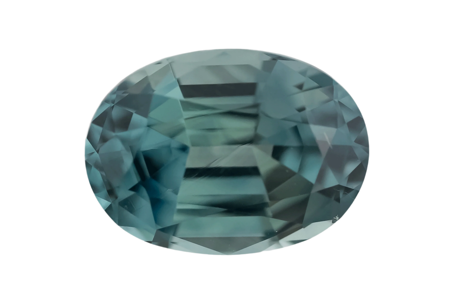 1.39 CT Oval Cut Teal Sapphire