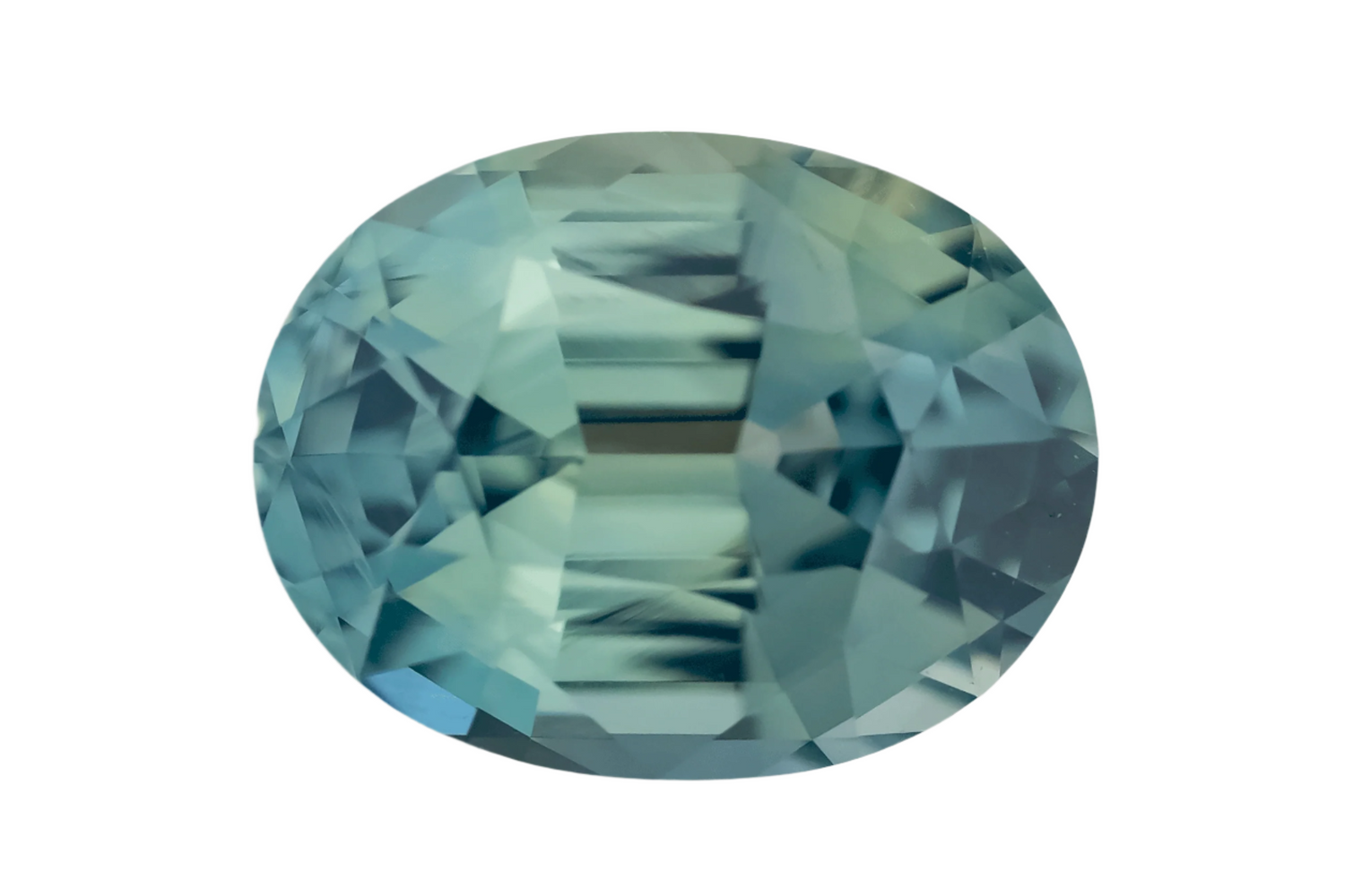 1.76 CT Oval Cut Teal Sapphire