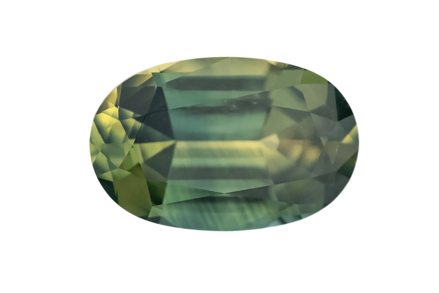 1.06 CT Oval Cut Green Sapphire