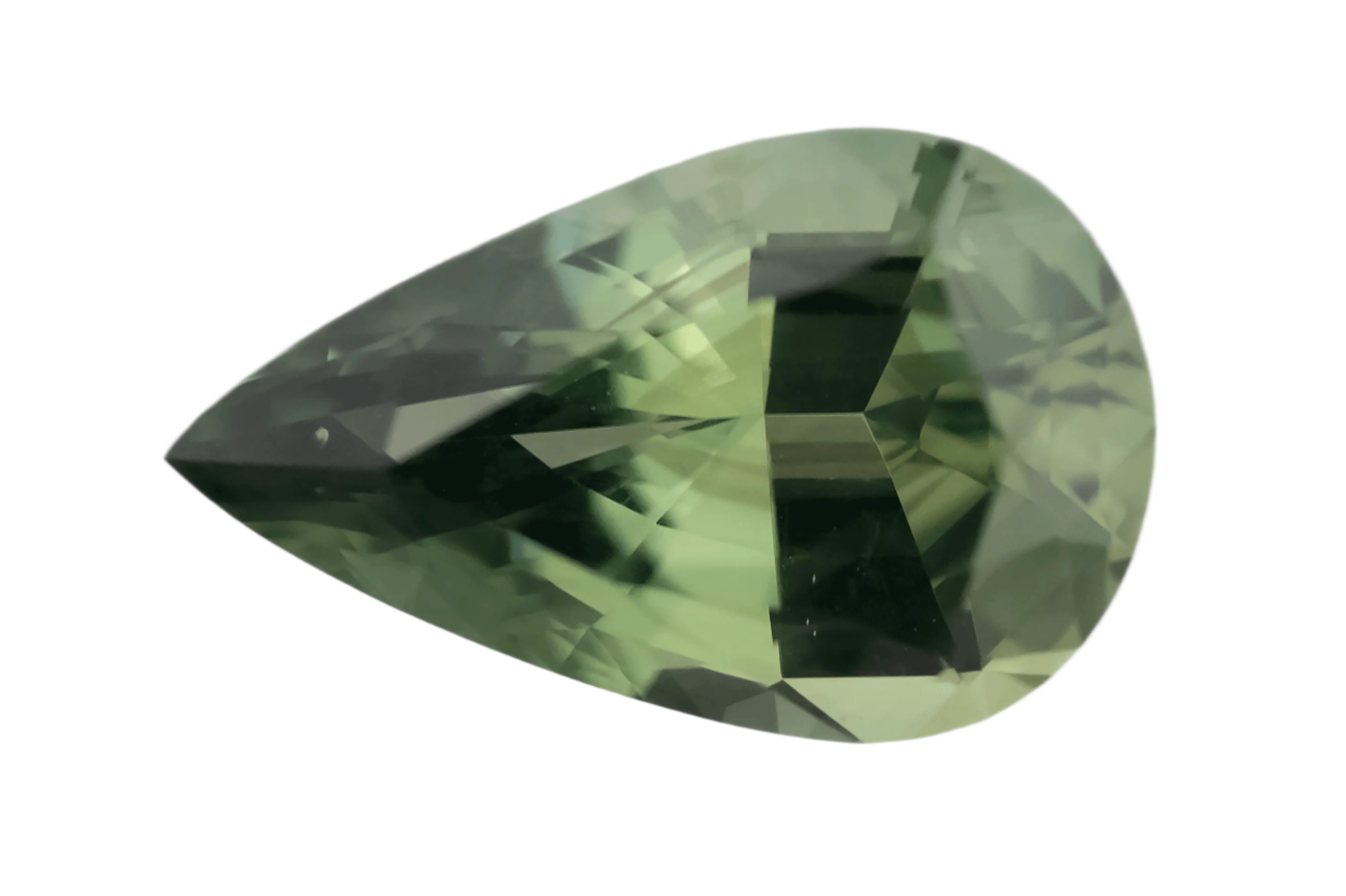 1.56 CT Pear Cut Green Sapphire - Lavender Creek Gems 