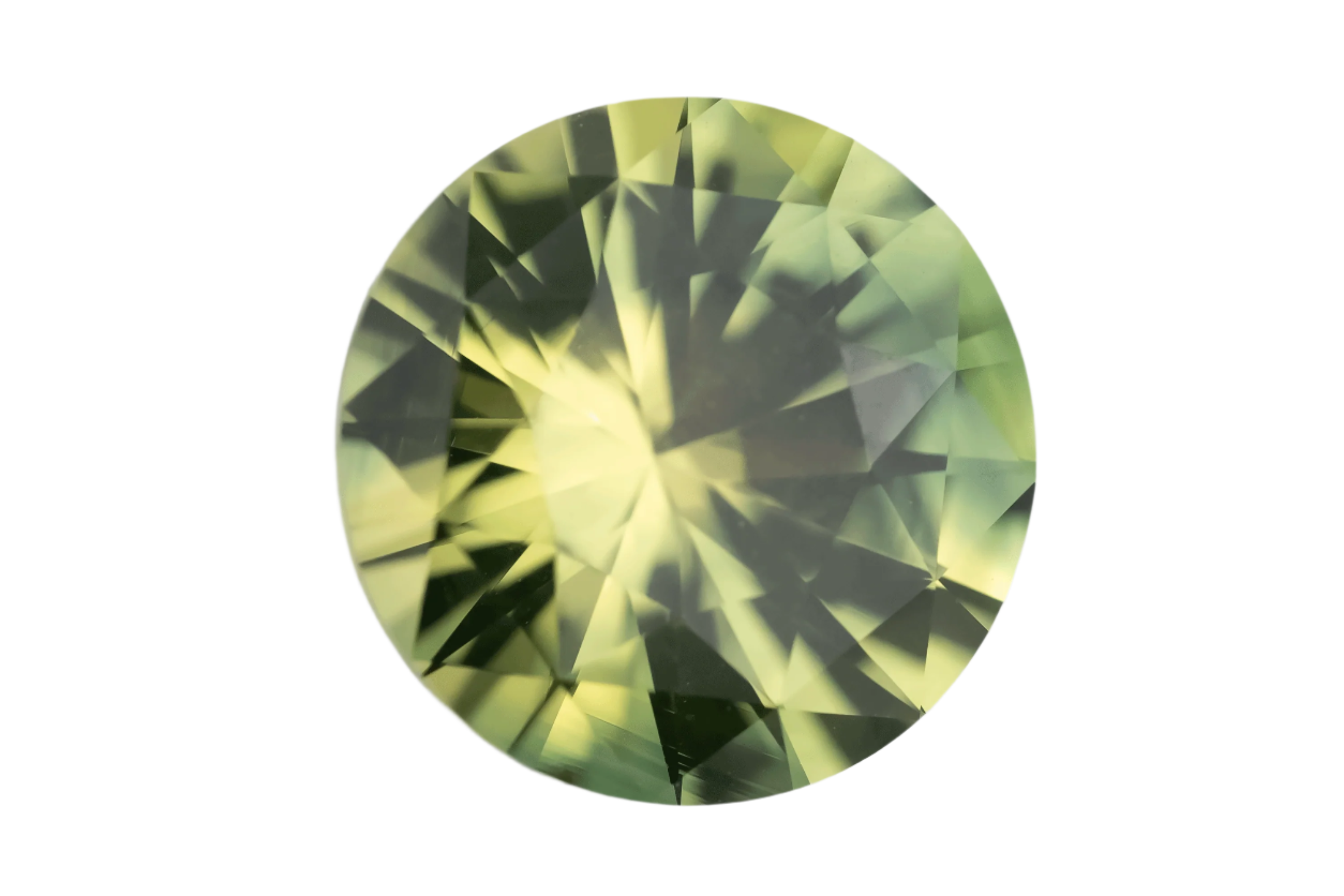 2.49 CT Round Cut Green Sapphire - Lavender Creek Gems 