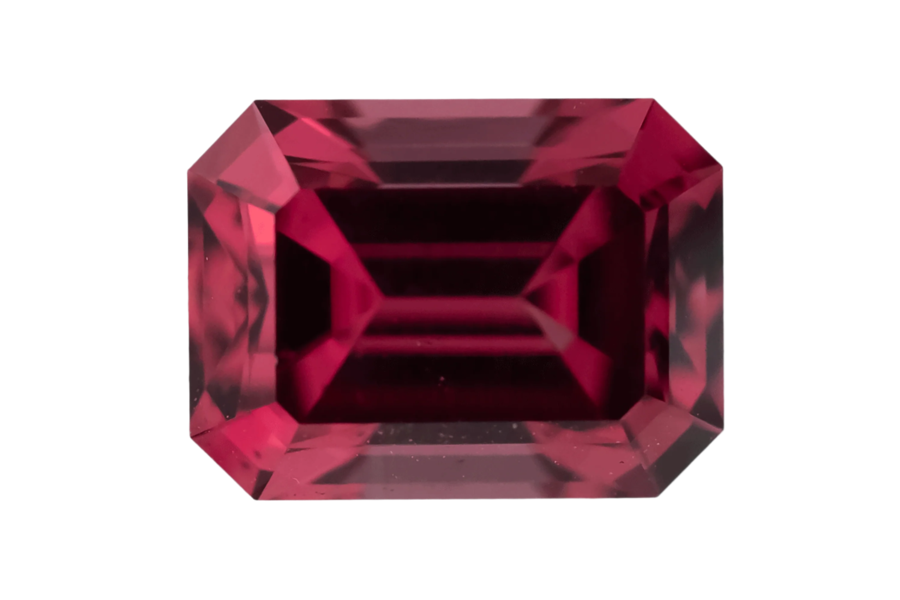1.15 CT Emerald Cut Deep Pink Spinel - Lavender Creek Gems 