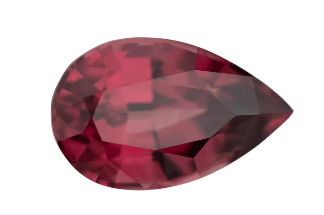 2.56 CT Pear Cut Red Malaya Garnet - Lavender Creek Gems