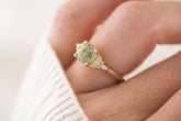 The Maeve Ring | 2.5 CT Round Green Sapphire - Lavender Creek Gems 