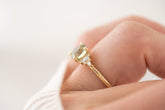 The Maeve Ring | 2.5 CT Round Green Sapphire - Lavender Creek Gems 