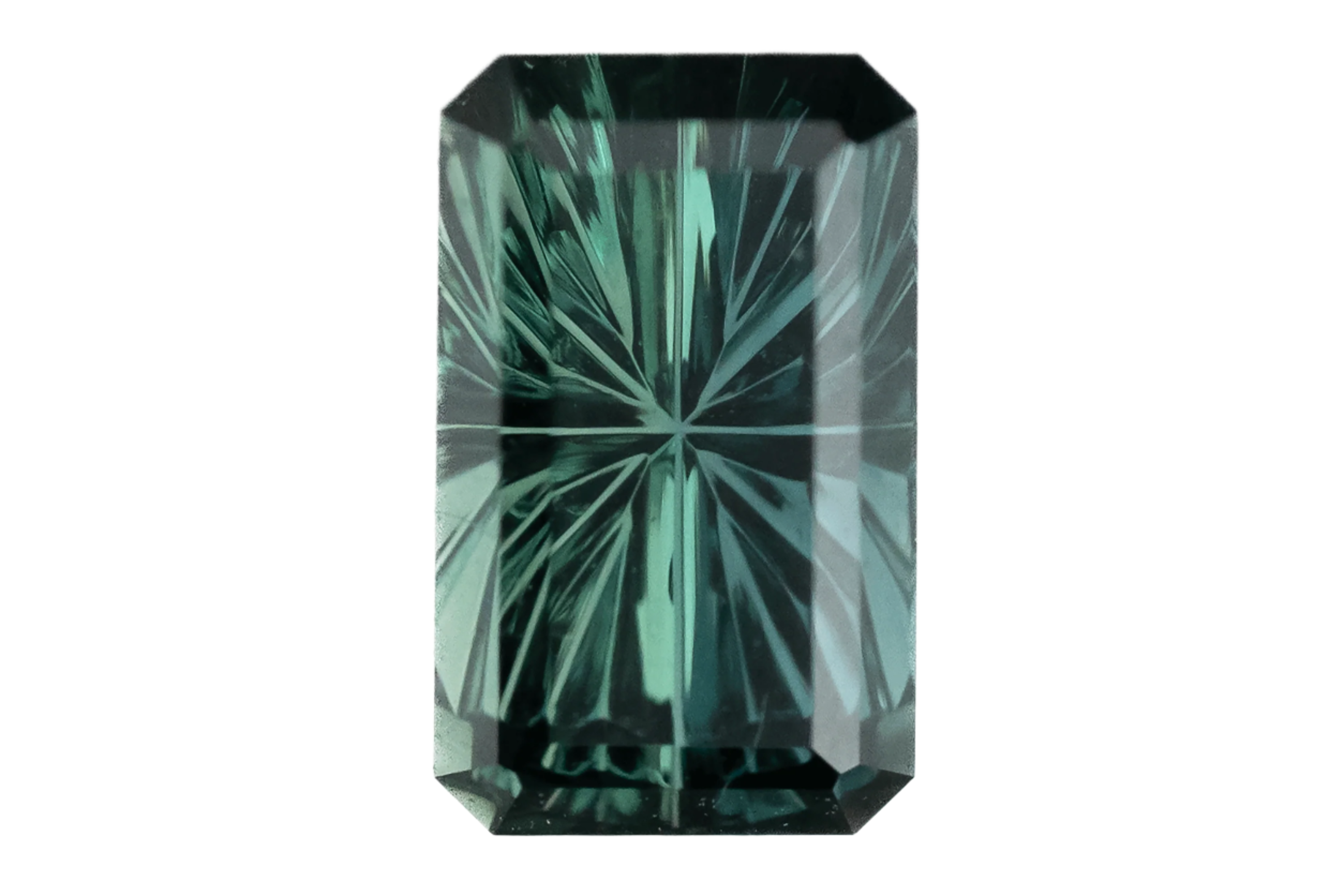 0.79 CT Rectangular Starbrite™ Cut Australian Teal Sapphire - Lavender Creek Gems 
