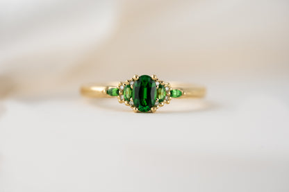 The Mini Maeve Ring | Tsavorite Garnet