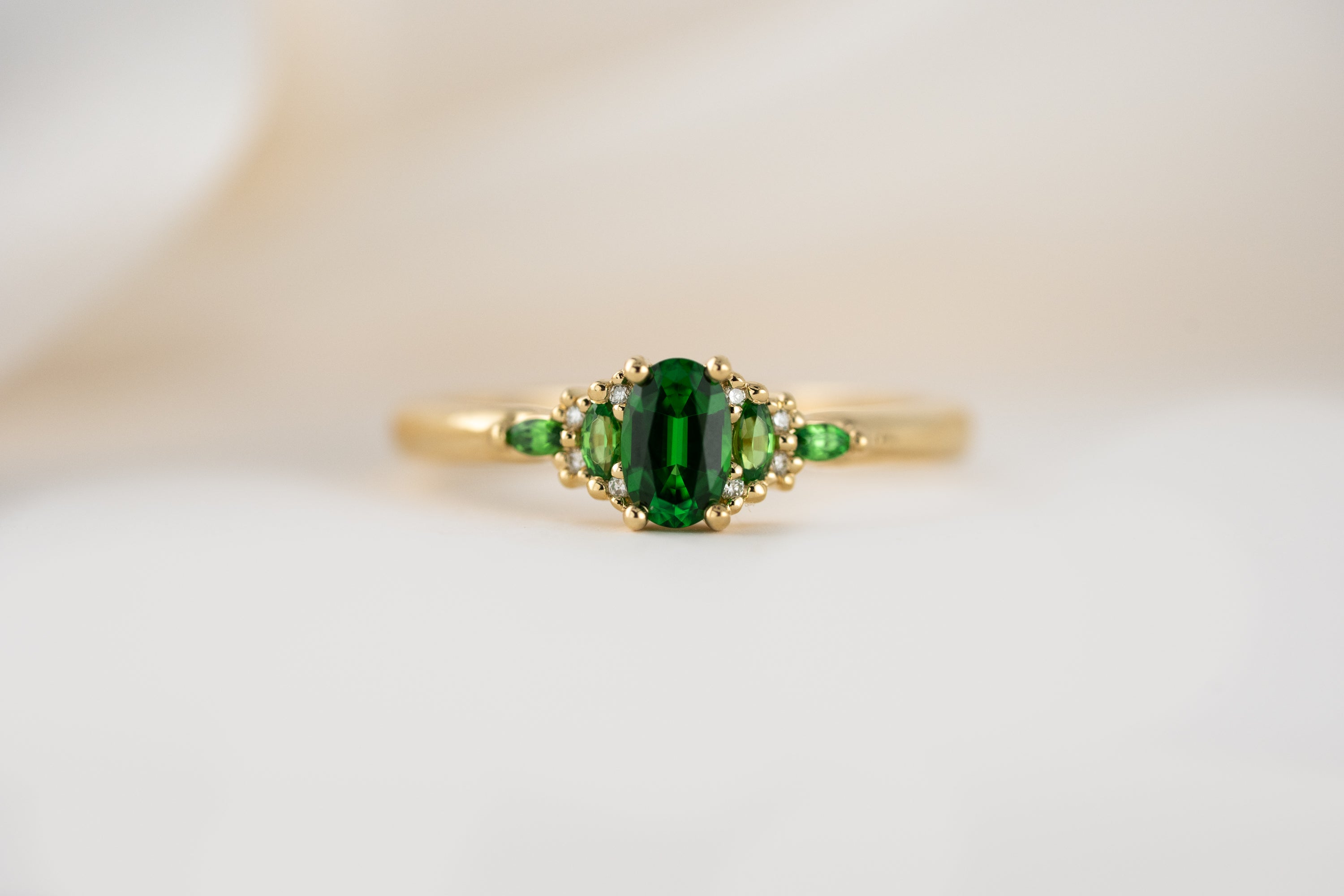 The Mini Maeve Ring | Tsavorite Garnet