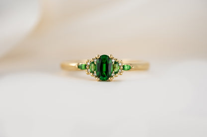 The Mini Maeve Ring | Tsavorite Garnet