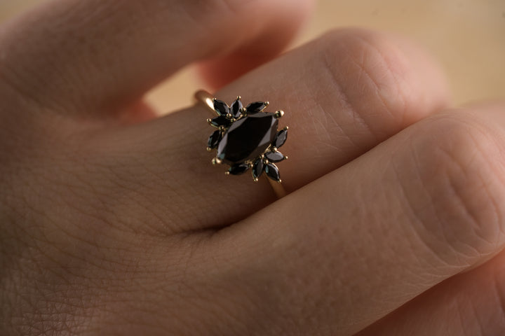 The Mitra 1.2 CT Marquise Black Diamond Ring