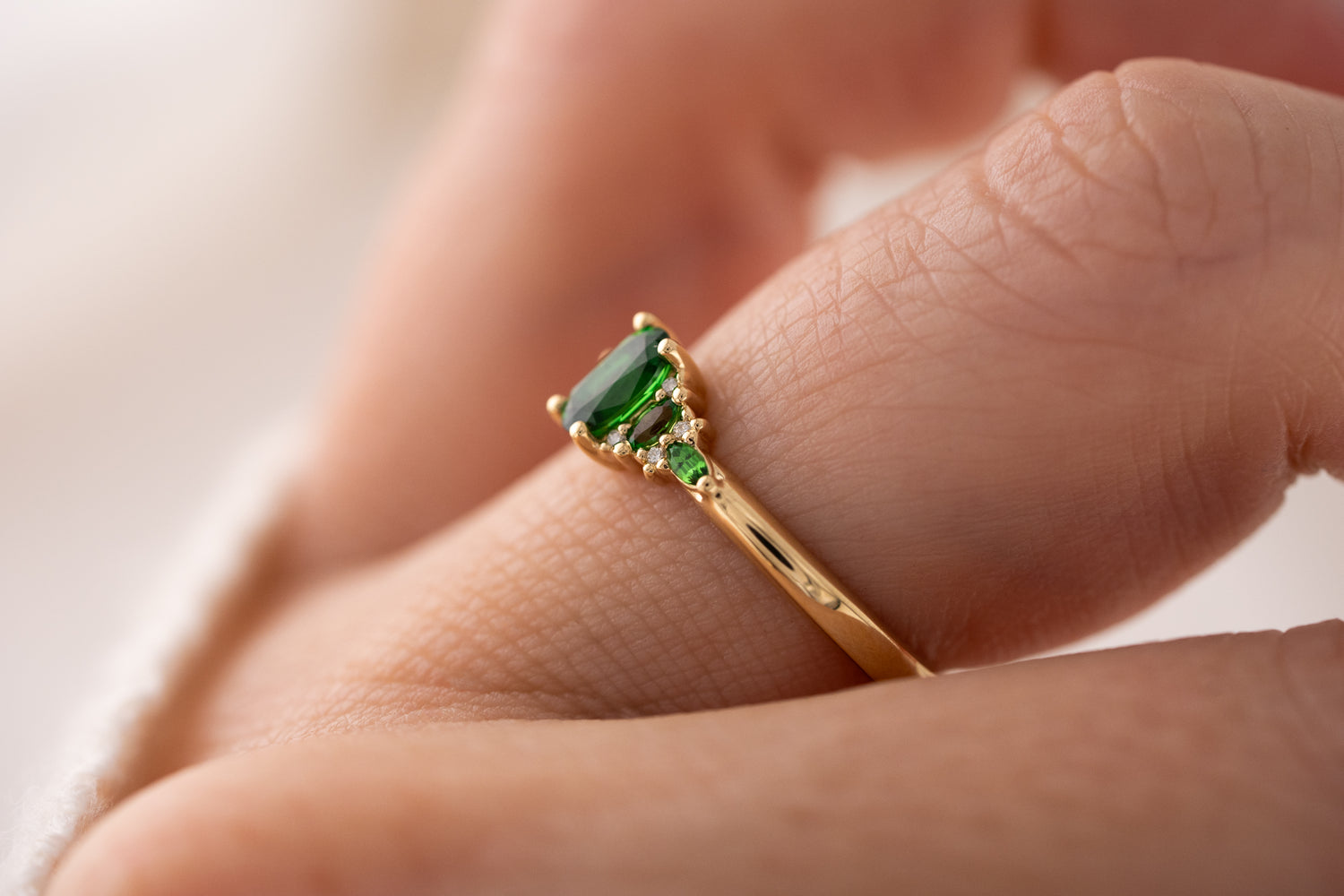 The Mini Maeve Ring | Tsavorite Garnet