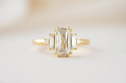 The Mira Ring | 2.55 CT Rectangular Scissor Cut Diamond