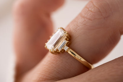 The Mira Ring | 2.55 CT Rectangular Scissor Cut Diamond