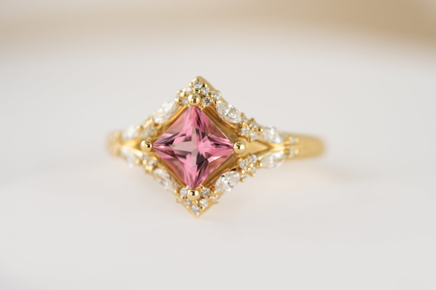 The Oracle Ring | 0.82 CT Princess Pink Tourmaline