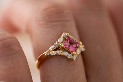 The Oracle Ring | 0.82 CT Princess Pink Tourmaline