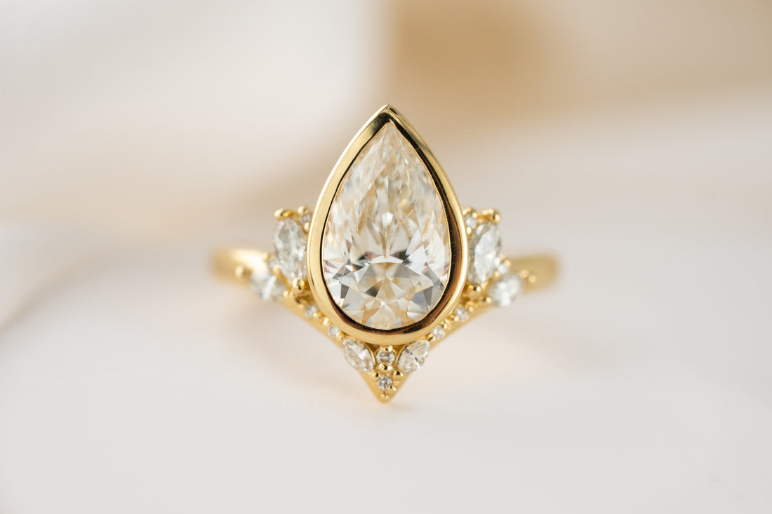 The Bezel Aurora Ring | 2.28 CT Pear Diamond