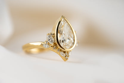 The Bezel Aurora Ring | 2.28 CT Pear Diamond