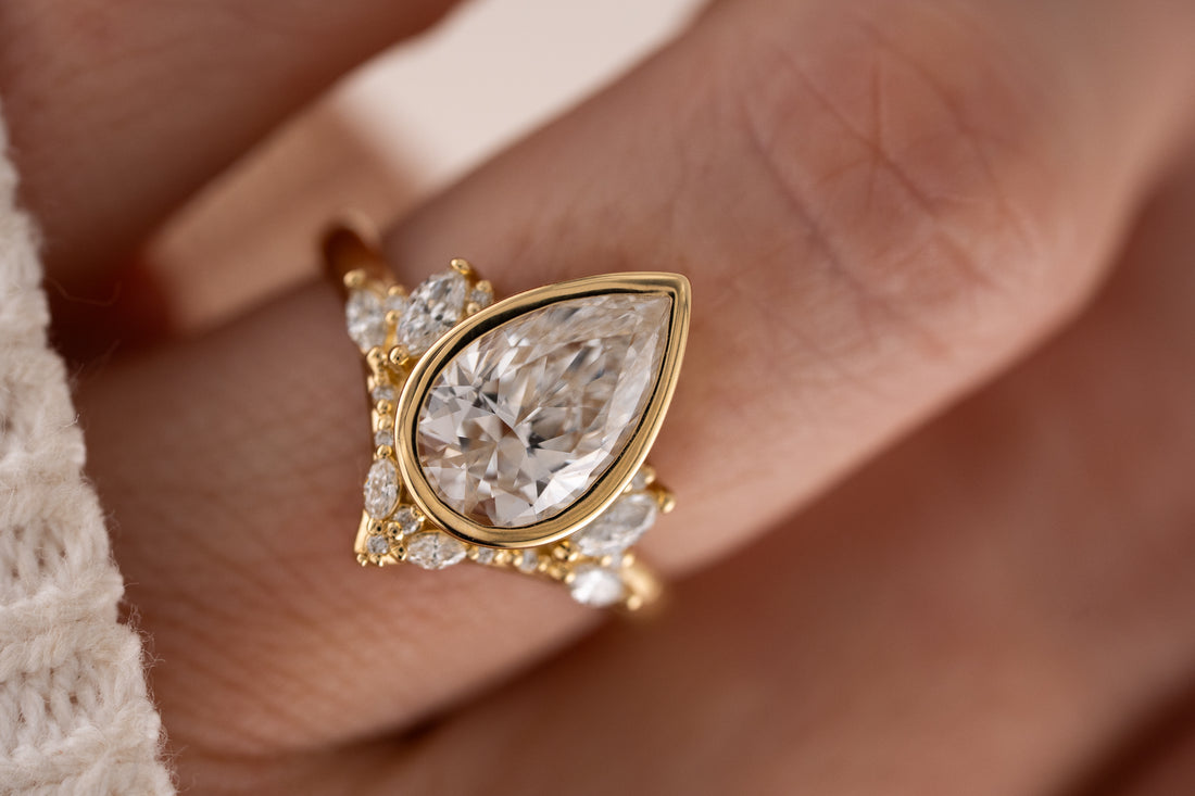 The Bezel Aurora Ring | 2.28 CT Pear Diamond