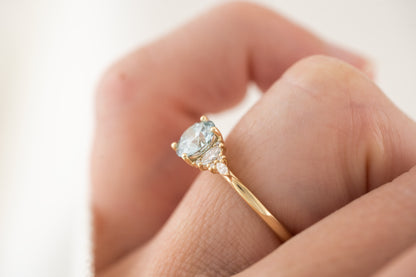 The Maeve Ring | 1.2 CT Round Light Blue Lab Diamond - Lavender Creek Gems 