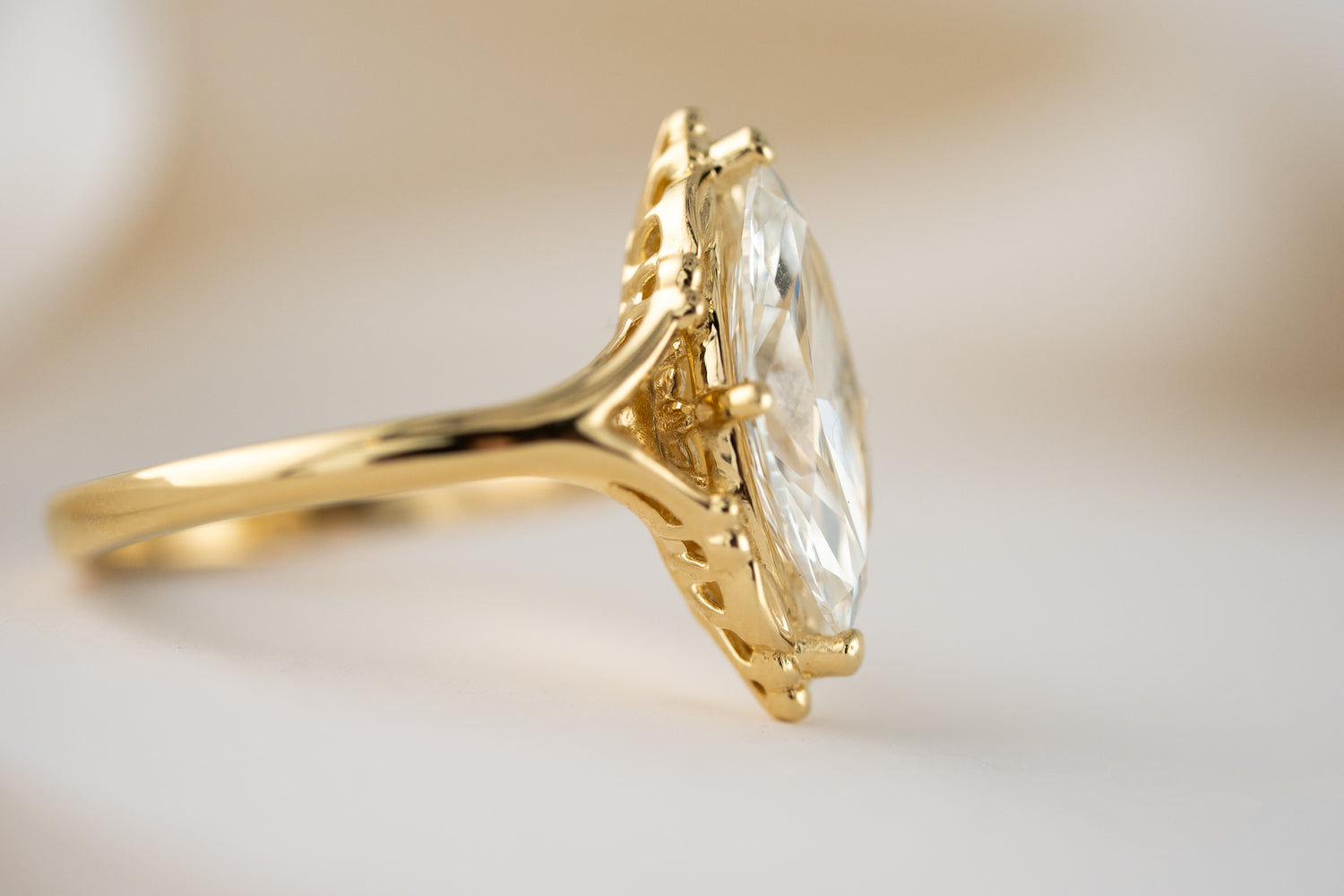 The Everlight Ring (The Garden Version) | 2.5 CT Marquise Diamond