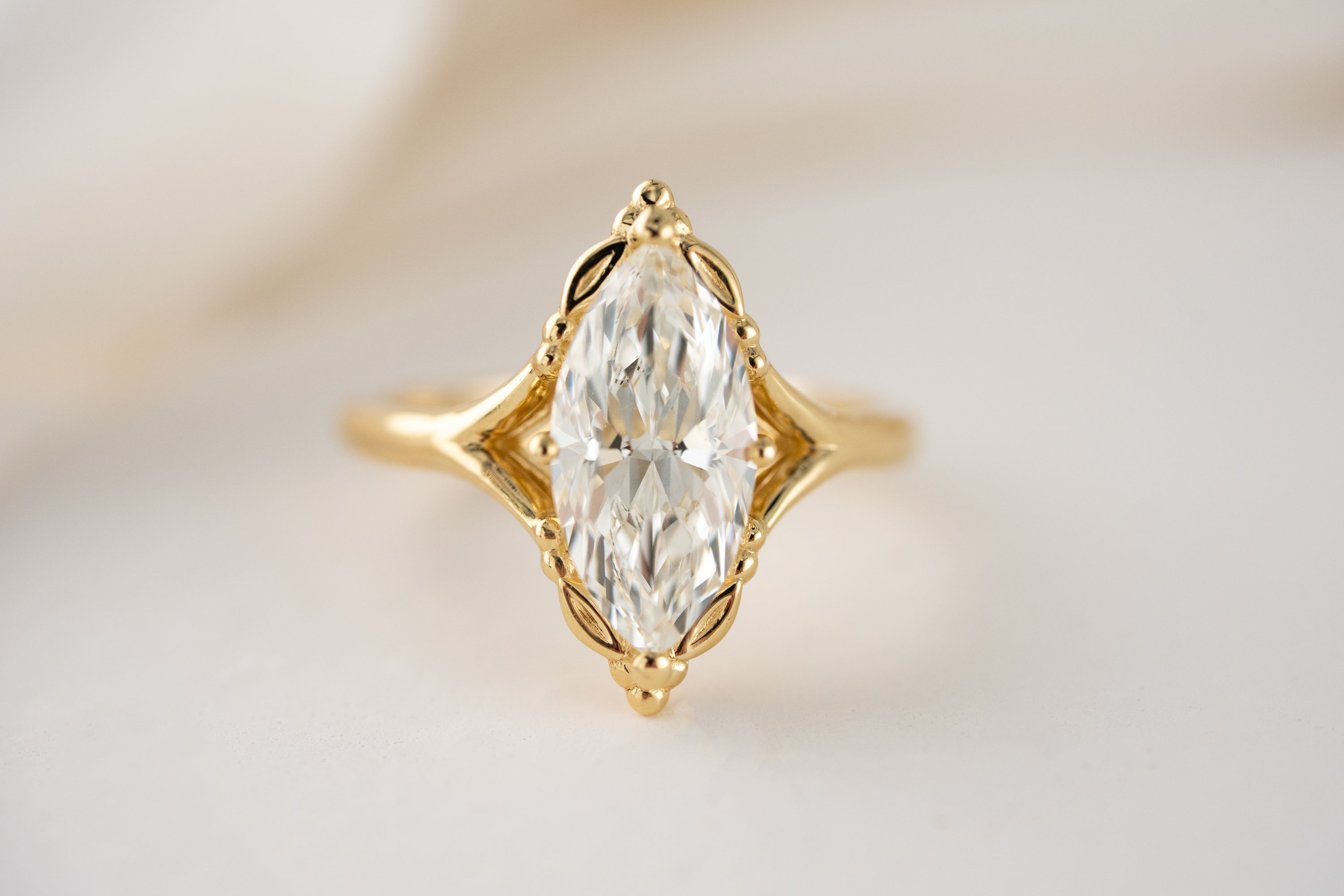 The Everlight Ring (The Garden Version) | 2.5 CT Marquise Diamond