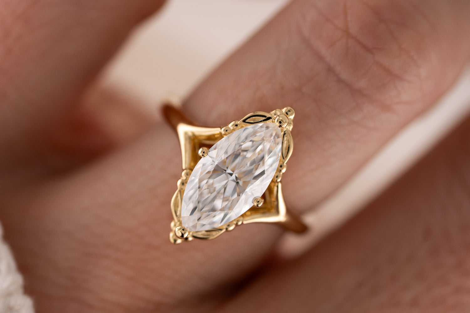 The Everlight Ring (The Garden Version) | 2.5 CT Marquise Diamond