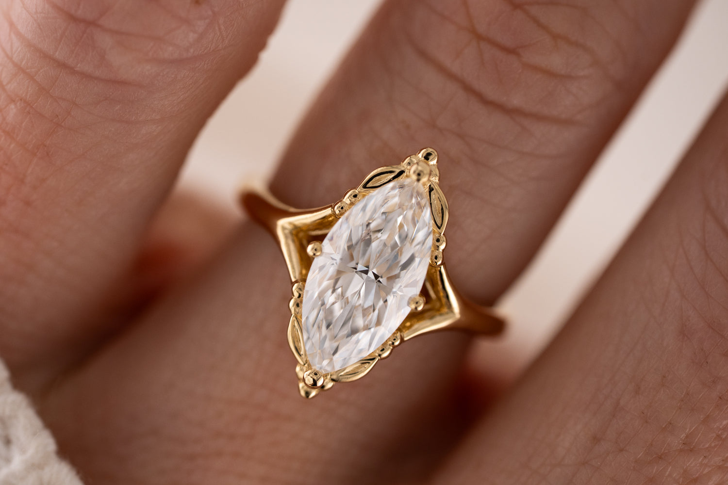 The Everlight Ring (The Garden Version) | 2.5 CT Marquise Diamond