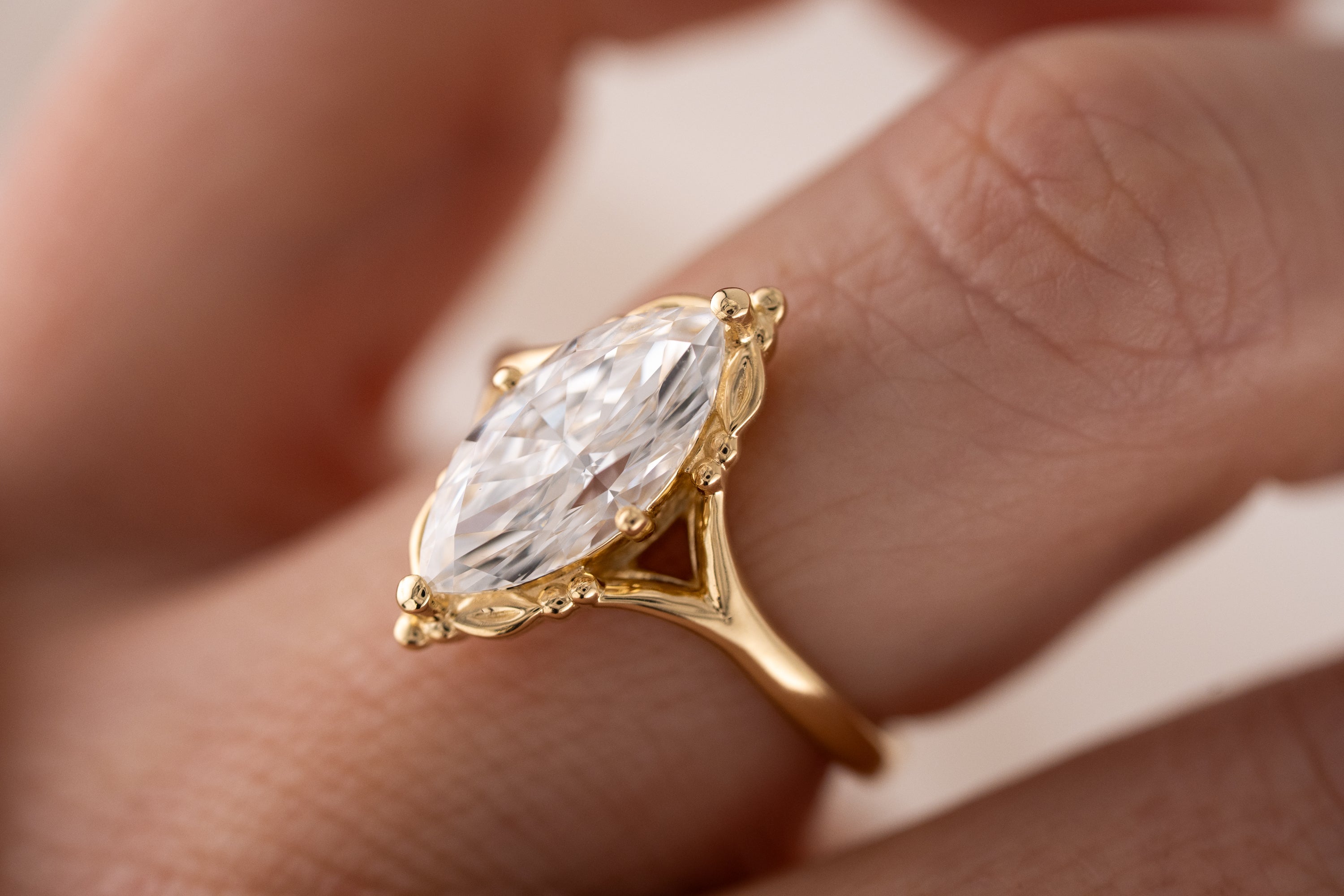 The Everlight Ring (The Garden Version) | 2.5 CT Marquise Diamond