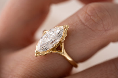 The Everlight Ring (The Garden Version) | 2.5 CT Marquise Diamond