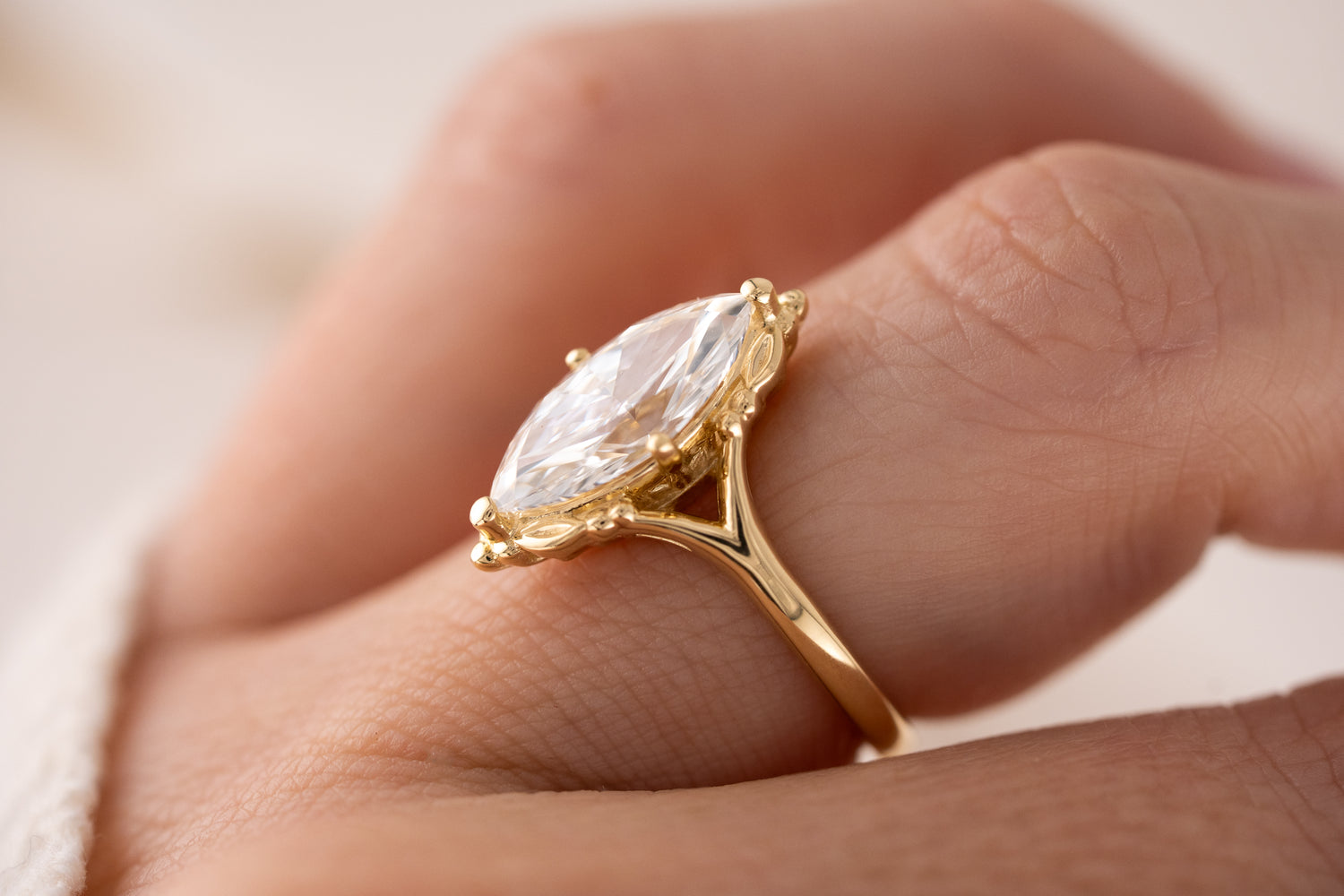 The Everlight Ring (The Garden Version) | 2.5 CT Marquise Diamond