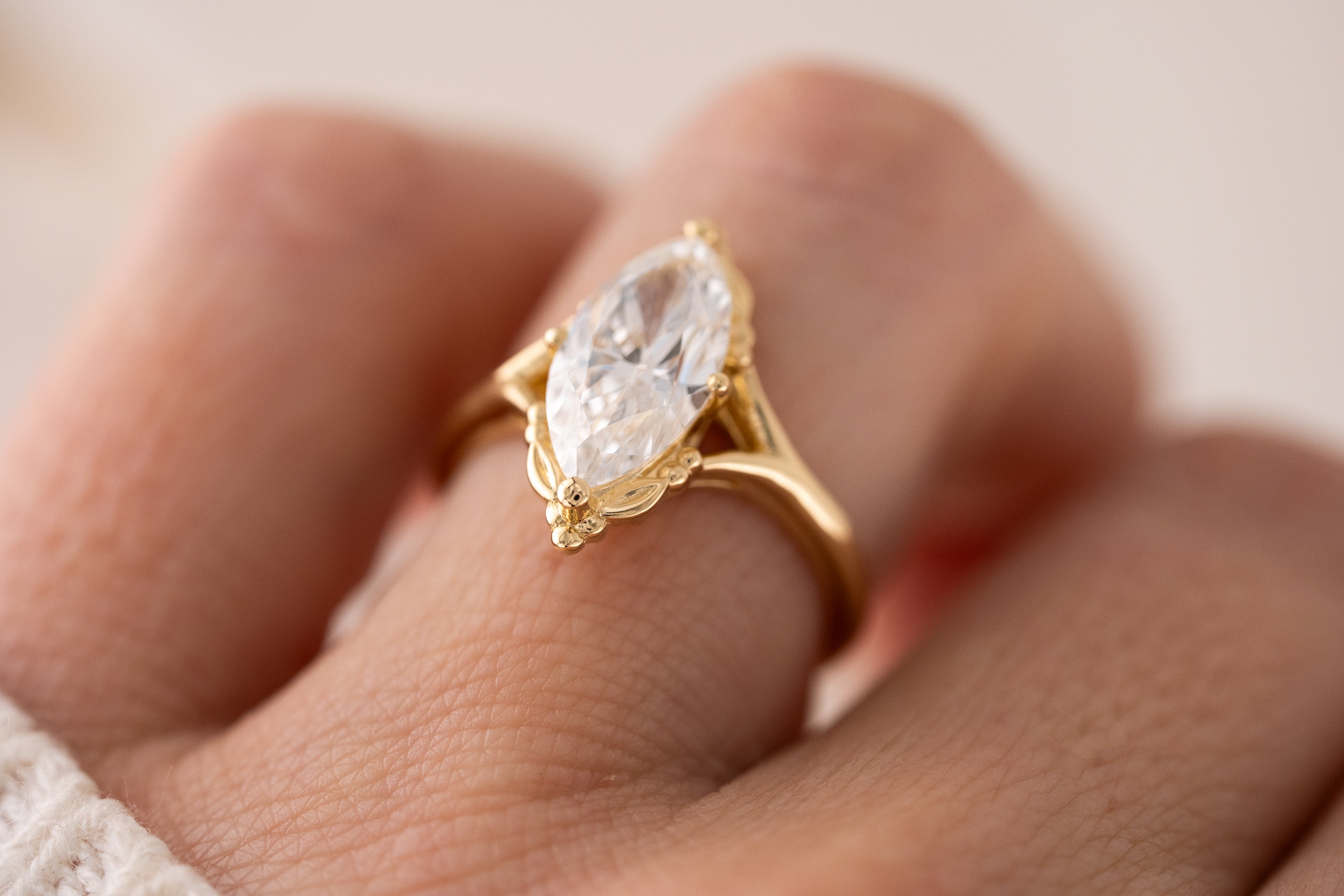 The Everlight Ring (The Garden Version) | 2.5 CT Marquise Diamond