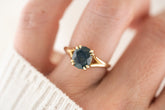 The Weaver Ring | 2.7 CT Oval Blue Montana Sapphire - Lavender Creek Gems 