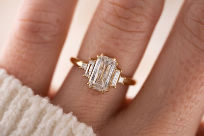 The Mira Ring | 2.55 CT Rectangular Scissor Cut Diamond - Lavender Creek Gems 