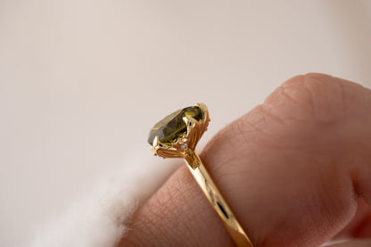 The Secret Garden Ring | 2.09 CT Pear Green Sapphire