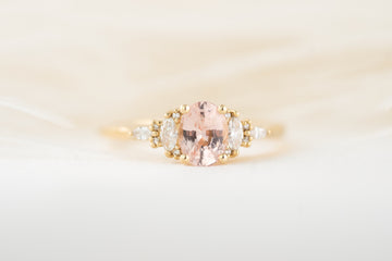 The Maeve Ring | 1 CT Oval Pastel Pink Sapphire - Lavender Creek Gems 