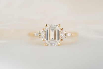 The Maeve Ring | 1.5 CT Emerald Cut Lab Diamond - Lavender Creek Gems 