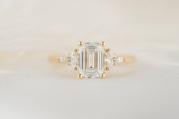 The Maeve Ring | 1.5 CT Emerald Cut Lab Diamond - Lavender Creek Gems 