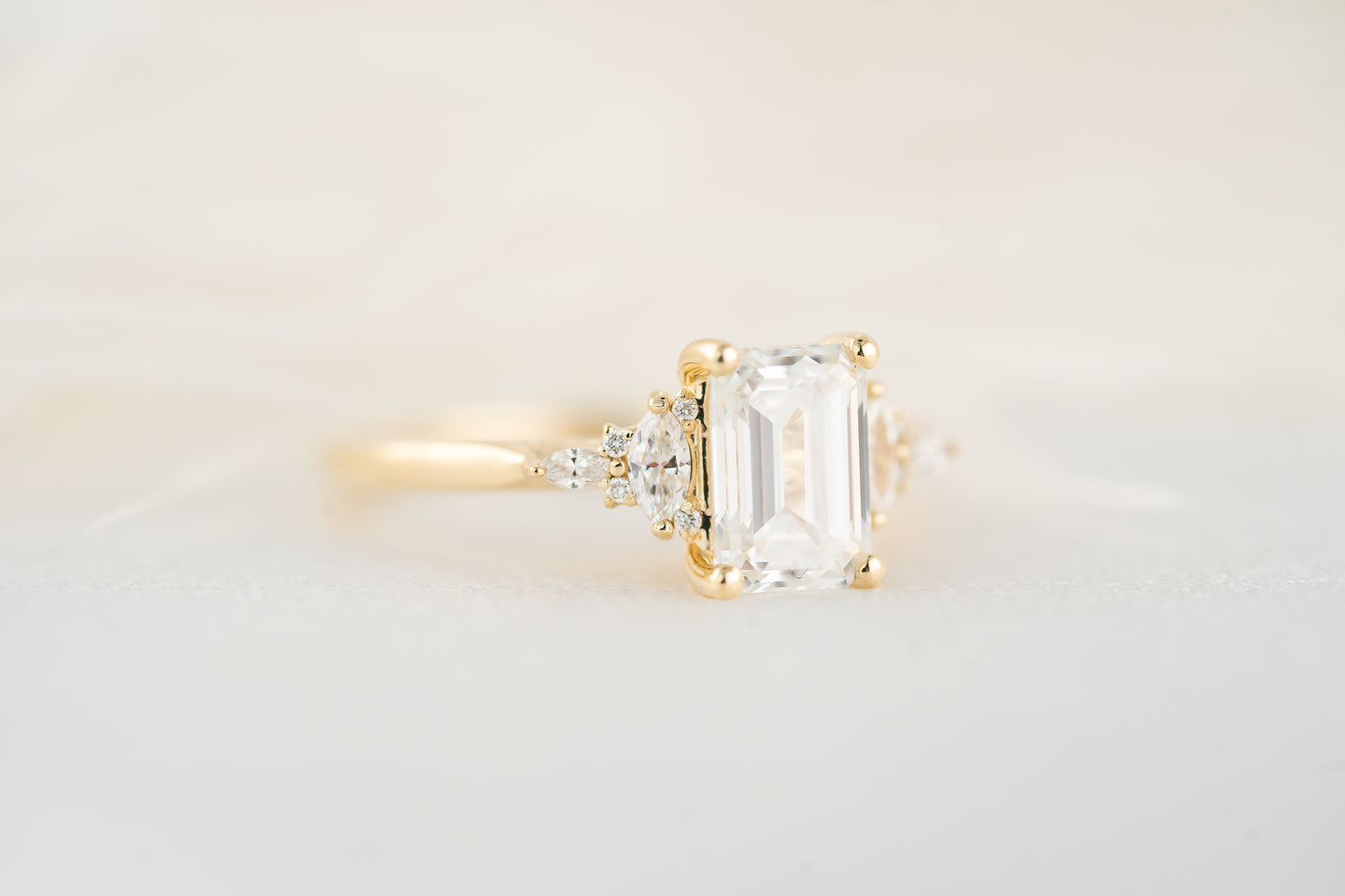 The Maeve Ring | 1.5 CT Emerald Cut Lab Diamond - Lavender Creek Gems 