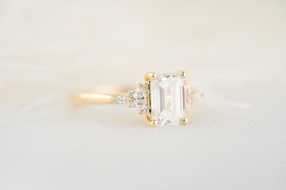 The Maeve Ring | 1.5 CT Emerald Cut Lab Diamond - Lavender Creek Gems 