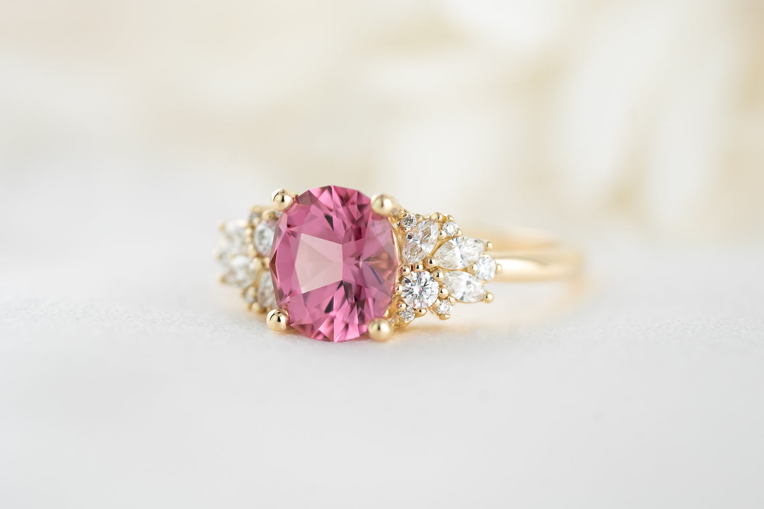 The Rosalie Ring | 2 CT Oval Pink Spinel