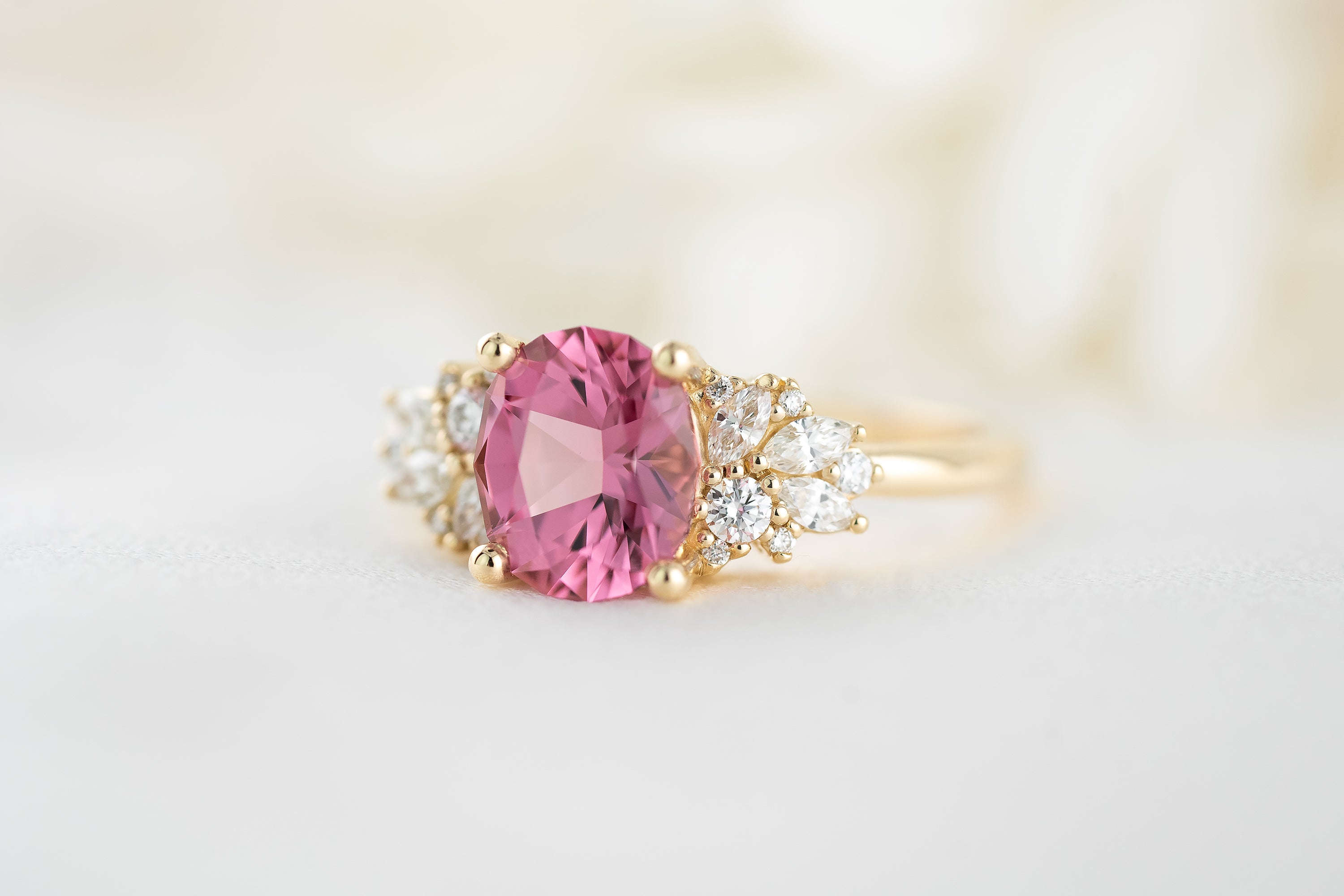 The Rosalie Ring | 2 CT Oval Pink Spinel - Lavender Creek Gems 
