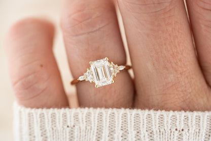 The Maeve Ring | 1.5 CT Emerald Cut Lab Diamond - Lavender Creek Gems 
