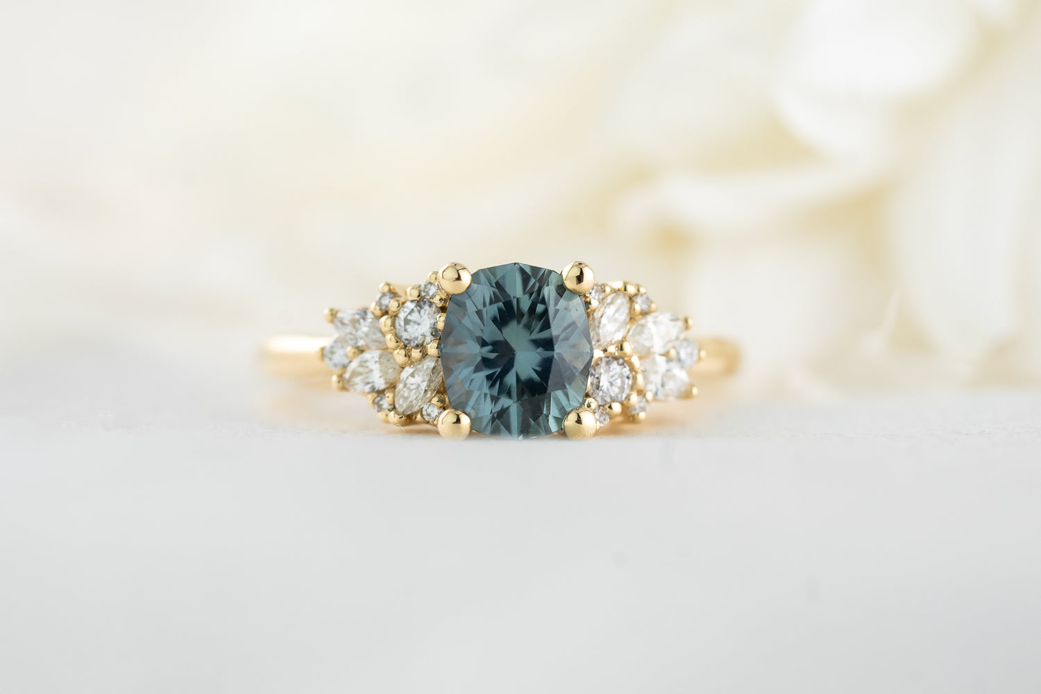 The Rosalie Ring | 1.66 CT Oval Blue Sapphire