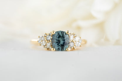 The Rosalie Ring | 1.66 CT Oval Blue Sapphire